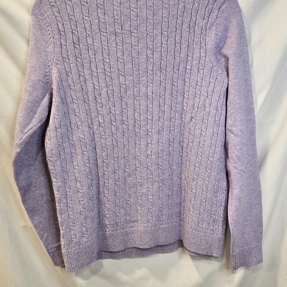 Talbots Purple Knited Sweater Size Large Button Accents - Picture 10 of 10